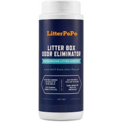 Litter Box Odor Eliminator, Best Natural Urine Deodorizer for Cat Litter Boxes Cats Smell Control, Odor Absorber, Safe for Kitty, 12 oz