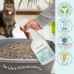 LitterPoPo Cat Litter Deodorizer, Cat Urine Enzyme Cleaner Destroyer, Made in USA, All Natural, Litter Box Deodorizer Eliminates Feces, Urine and Ammonia Odors from Cat Litter Box, 16 Oz